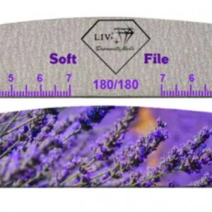 Lima de uñas de media luna floral LIV Diamante Nails – 180/180 – Soft File